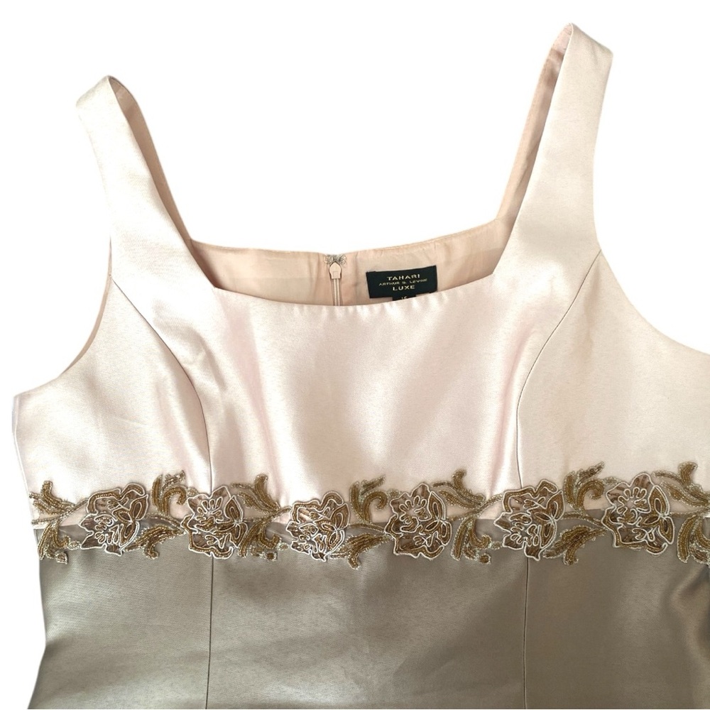 Tahari luxe Pink and Tan Dress with Jacket size 16 - Picture 8 of 14